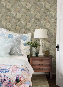 Chesapeake Kinfolk Bohemian Jacobean Wallpaper - Taupe