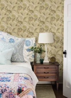 Chesapeake Kinfolk Bohemian Jacobean Wallpaper - Mustard