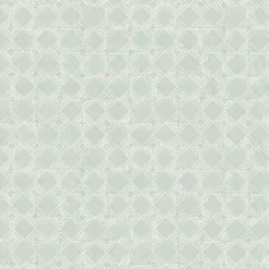 Chesapeake Kinfolk Button Block Geometric Wallpaper - Aqua