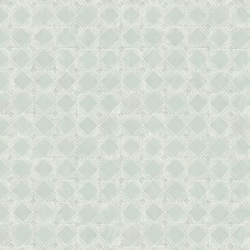 Chesapeake Kinfolk Button Block Geometric Wallpaper - Aqua