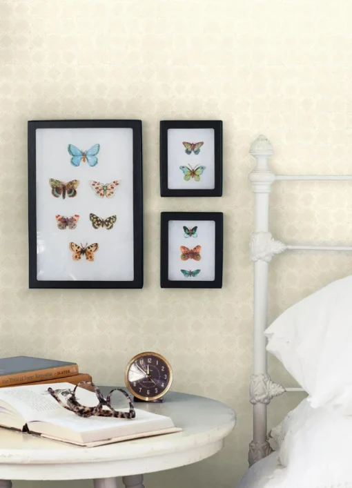 Chesapeake Kinfolk Button Block Geometric Wallpaper - Taupe
