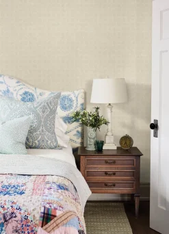 Chesapeake Kinfolk Button Block Geometric Wallpaper - Taupe