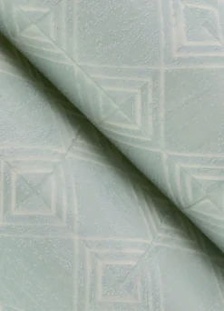 Chesapeake Kinfolk Button Block Geometric Wallpaper - Aqua
