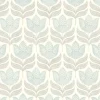 Chesapeake Kinfolk Cathal Tulip Block Print Wallpaper - Aqua