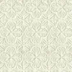Chesapeake Kinfolk Karachi Wooden Damask Wallpaper - White