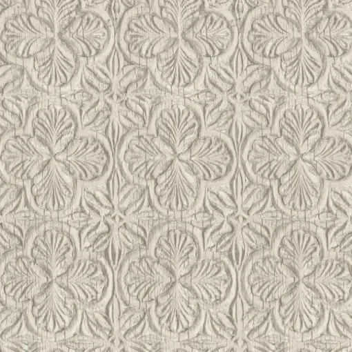 Chesapeake Kinfolk Karachi Wooden Damask Wallpaper - Taupe