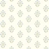 Chesapeake Kinfolk Kova Floral Crest Wallpaper - Aquamarine