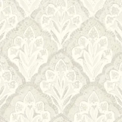 Chesapeake Kinfolk Mimir Quilted Damask Wallpaper - Dove