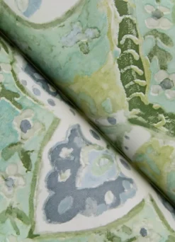 Chesapeake Kinfolk Mimir Quilted Damask Wallpaper - Aquamarine