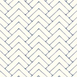 Chesapeake Kinfolk Oswin Herringbone Wallpaper - Navy