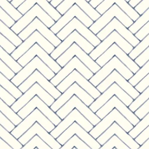 Chesapeake Kinfolk Oswin Herringbone Wallpaper - Navy