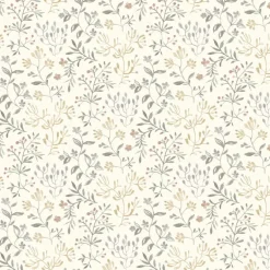 Chesapeake Kinfolk Tarragon Dainty Meadow Wallpaper - Grey