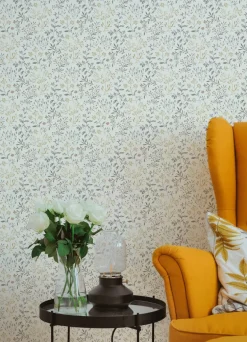 Chesapeake Kinfolk Tarragon Dainty Meadow Wallpaper - Grey