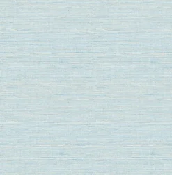 Chesapeake Thoreau Agave Faux Grasscloth Wallpaper - Blue