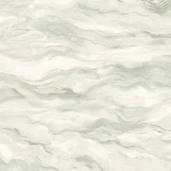 Chesapeake Thoreau Cirrus Wave Wallpaper - Light Blue