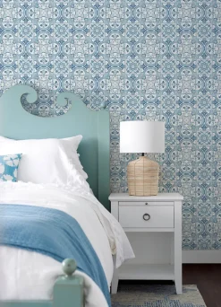 Chesapeake Thoreau Concord Wallpaper - Blue