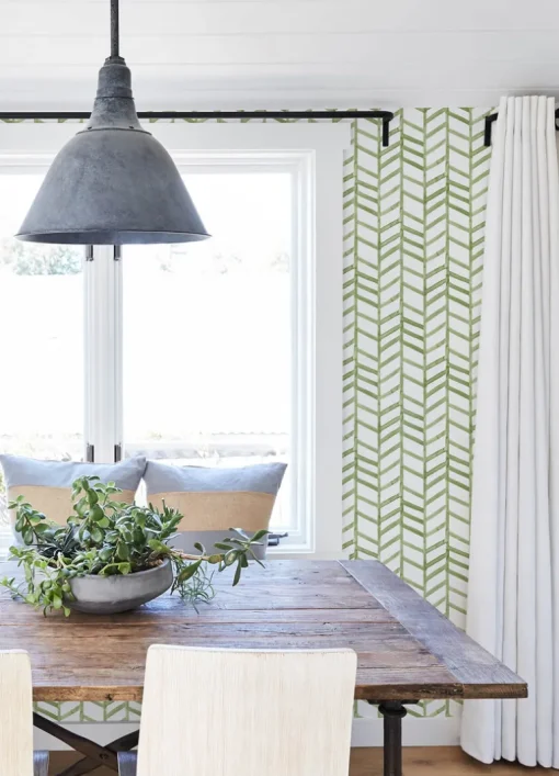 Chesapeake Thoreau Fletching Wallpaper - Green