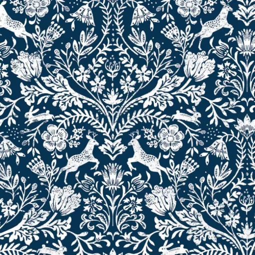 Chesapeake Thoreau Forest Dance Wallpaper - Navy