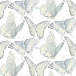 Chesapeake Thoreau Janetta Butterfly Wallpaper - Mint