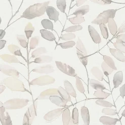 Chesapeake Thoreau Pinnate Leaves Wallpaper - Blush