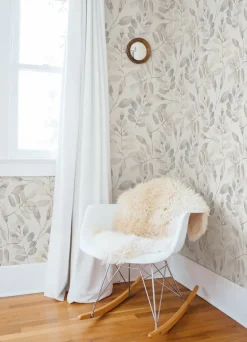 Chesapeake Thoreau Pinnate Leaves Wallpaper - Blush