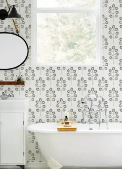 Chesapeake Thoreau Plum Tree Wallpaper - Black