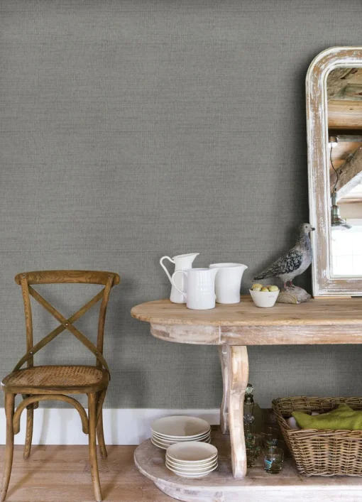 Chesapeake Thoreau Solitude Wallpaper - Grey