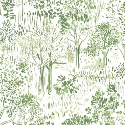 Chesapeake Thoreau Walden Forest Wallpaper - Green