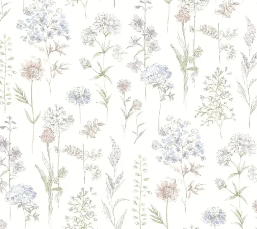 Chesapeake Wildflower Bergamot Wallpaper - Lavender