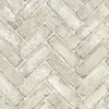 Chesapeake Wildflower Cannelle Brick Wallpaper - Taupe