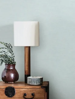Chesapeake Wildflower Chambray Wallpaper - Light Blue