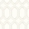 Chesapeake Wildflower Chervil Trellis Wallpaper - White