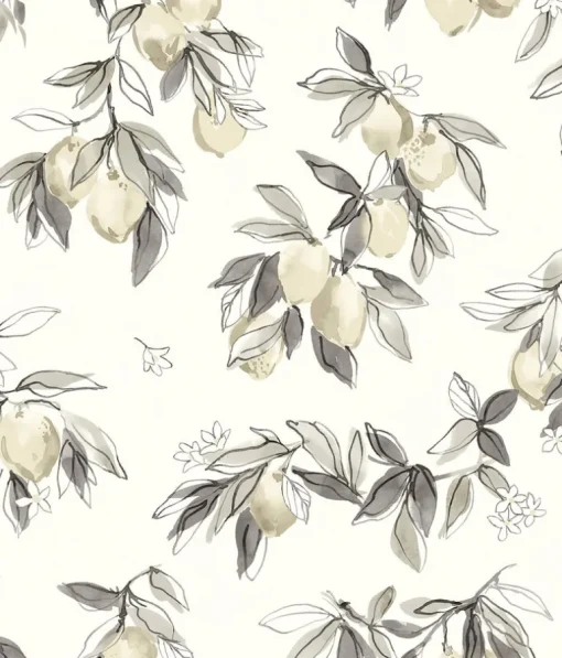 Chesapeake Wildflower Lemonade Wallpaper - Charcoal