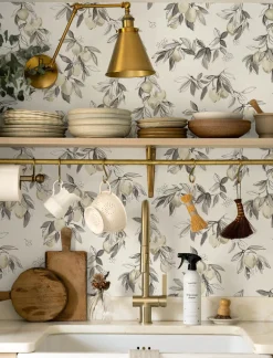 Chesapeake Wildflower Lemonade Wallpaper - Charcoal