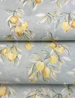 Chesapeake Wildflower Lemonade Wallpaper - Aqua