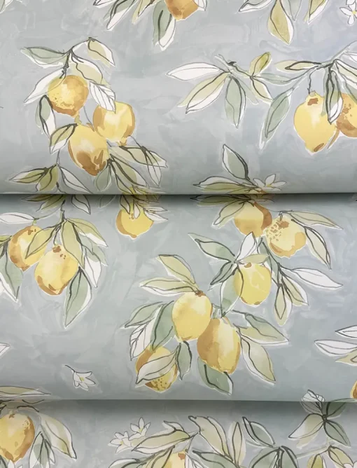 Chesapeake Wildflower Lemonade Wallpaper - Aqua