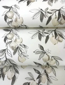 Chesapeake Wildflower Lemonade Wallpaper - Charcoal