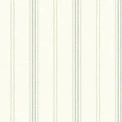 Chesapeake Wildflower Lovage Stripe Wallpaper - Green