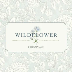 Chesapeake Wildflower Lovage Stripe Wallpaper - Blue