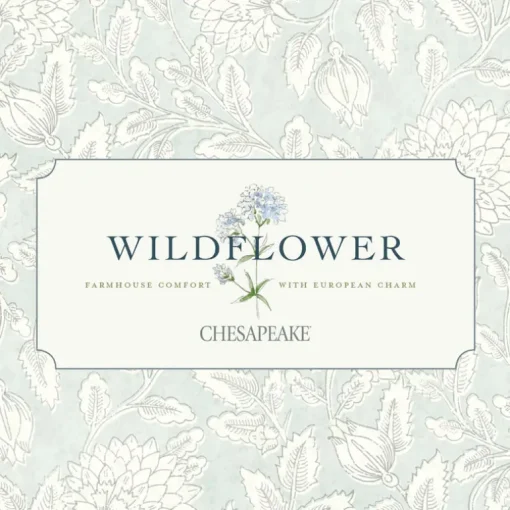 Chesapeake Wildflower Lovage Stripe Wallpaper - Blue
