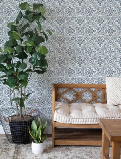 Chesapeake Wildflower Marjoram Wallpaper - Blue