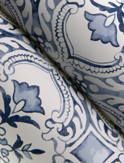 Chesapeake Wildflower Marjoram Wallpaper - Blue