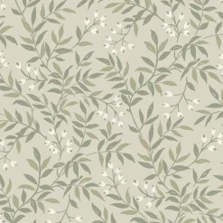 Chesapeake Wildflower Senna Vines Wallpaper - Green