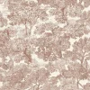 Chesapeake Wildflower Spinney Toile Wallpaper - Red
