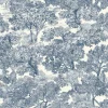 Chesapeake Wildflower Spinney Toile Wallpaper - Blue