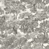 Chesapeake Wildflower Spinney Toile Wallpaper - Black