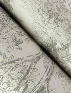 Chesapeake Wildflower Spinney Toile Wallpaper - Grey