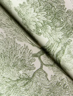 Chesapeake Wildflower Spinney Toile Wallpaper - Green