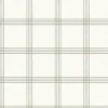 Chesapeake Wildflower Twain Plaid Wallpaper - Green