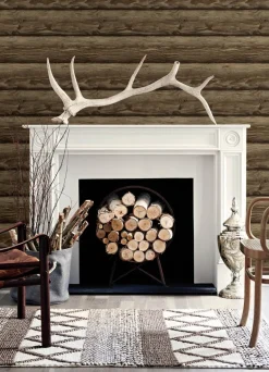 Chesapeake Yellowstone Bunkhouse Wallpaper - Mahogany